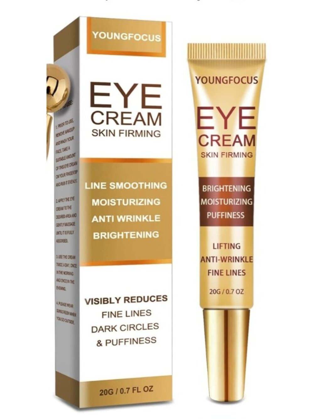 Young focus Retinol Eye Cream 0.7 Fl  Brightening Anti-Wrinkle Skin Firming